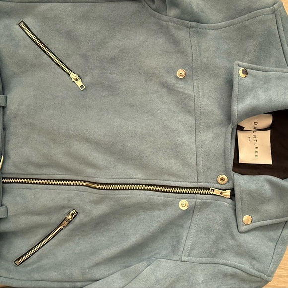 Dauntless Blue Vegan Leather Jacket - Picture 12 of 12